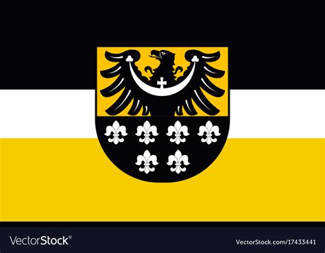 Flag of trzebnica county in lower silesian Vector Image