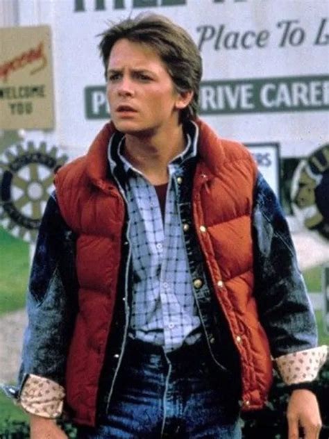 Marty McFly Vest | Back to the Future Puffer Vest Red