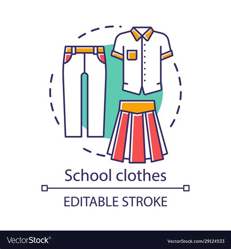 School clothes uniform concept icon student Vector Image