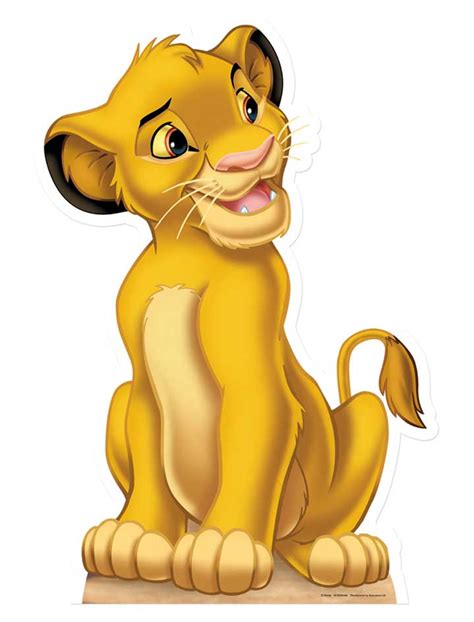 Lifesize Cardboard Cutout of Simba Lion King buy cutouts & standees at starstills.com