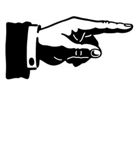 Pointing Hand Sign - ClipArt Best