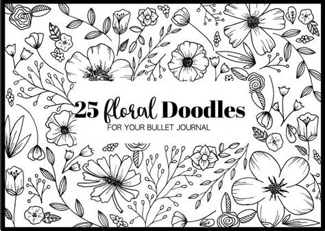 25 Floral Doodles for your Bullet Journal - The Petite Planner