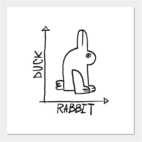 Duck Rabbit optical illusion - Duck Rabbit Optical Illusion - Posters ...