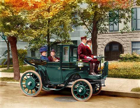 Colorized Senator Wetmore & Wife in a Horseless Carriage (Krieger ...