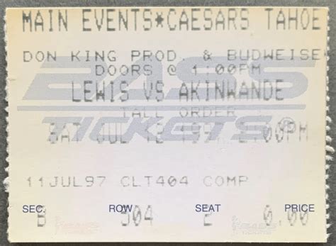 Lennox Lewis boxed Henry Akinwande 27 years ago on 12th July 1997