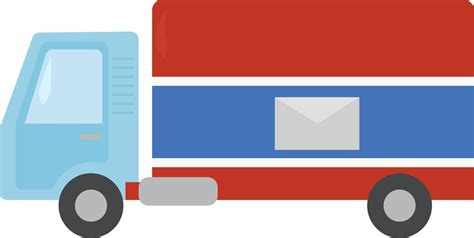 Mail truck , illustration, vector on white background 13689847 Vector Art at Vecteezy