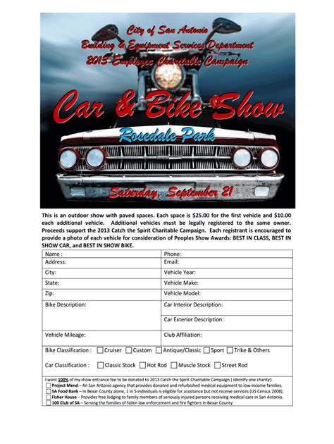 Printable Car Show Window Cards - Fill Online, Printable, Fillable ...