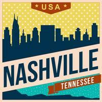 Retro Style Nashville Tennessee Illustration 95911 Vector Art at Vecteezy