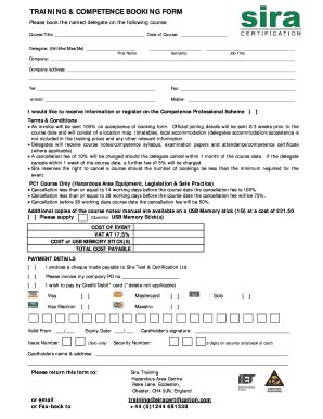 Sira Training Application Form - Fill and Sign Printable Template Online