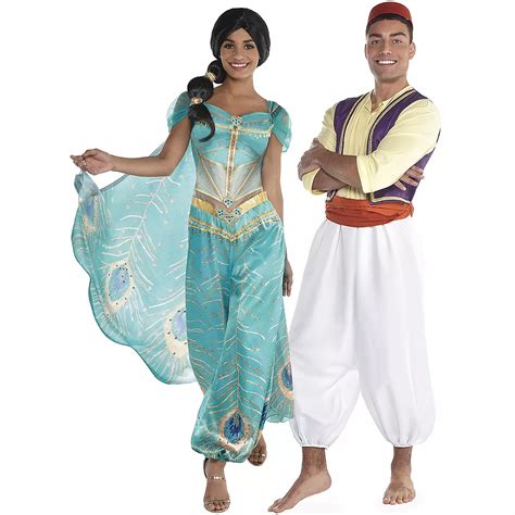 Adult Jasmine Whole New World & Aladdin Couples Costumes | Party City