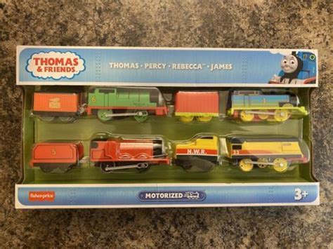 Thomas & Friends Thomas Motorized , Percy, James & Rebecca Train Set 4 ...