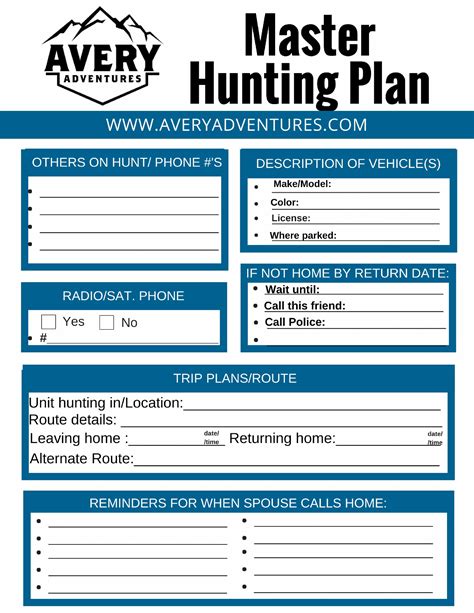 Master Hunting Plan Final jpg - Avery Adventures