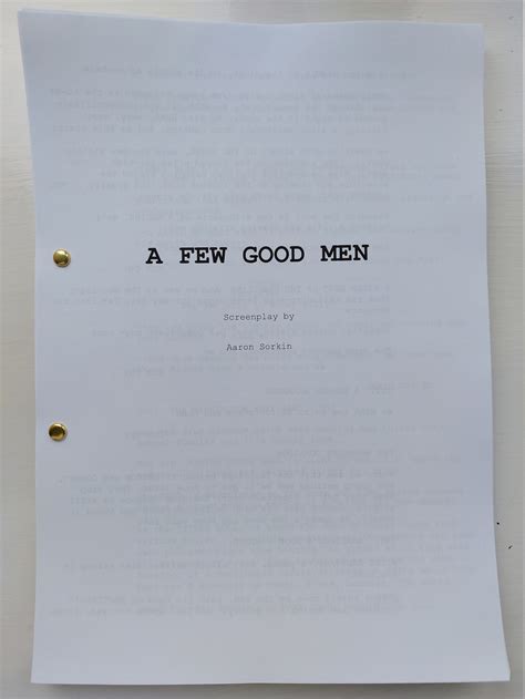 A Few Good Men Script/Screenplay & Movie Poster And Autographs | Etsy