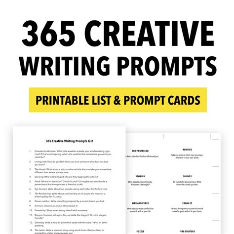 365 Creative Writing Prompts - ThinkWritten