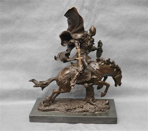 bi002032 14 Bronze Zhao Yun Admiral Ride Horse Fight Art Sculpture Statue-in Statues ...