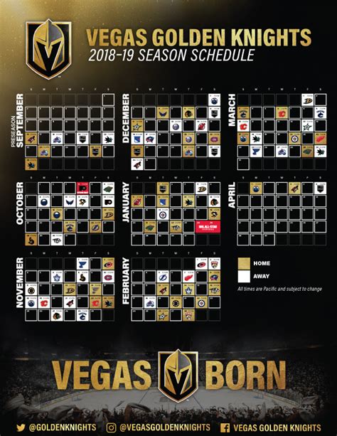 Vegas Golden Knights Printable Schedule 2021-2022 - Printable Schedule