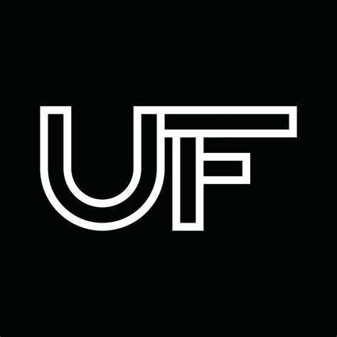 UF Logo monogram with line style negative space 16576480 Vector Art at ...