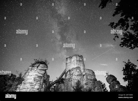 Black and white milky way Stock Photo - Alamy