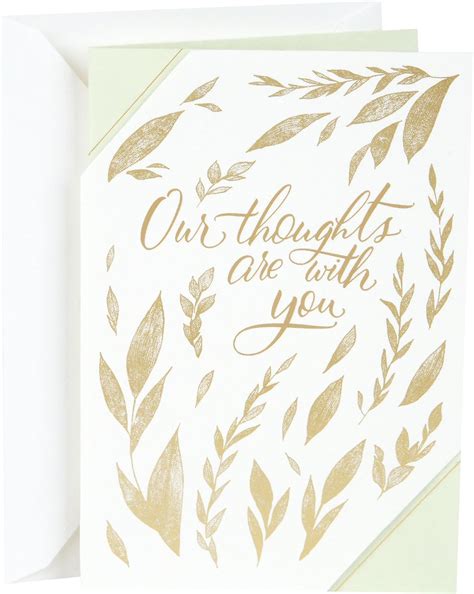 Amazon.com : Hallmark Sympathy Greeting Card (Our Hearts are with You) : Office Products