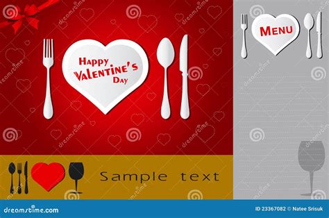 Menu of love stock vector. Illustration of fork, valentine - 23367082