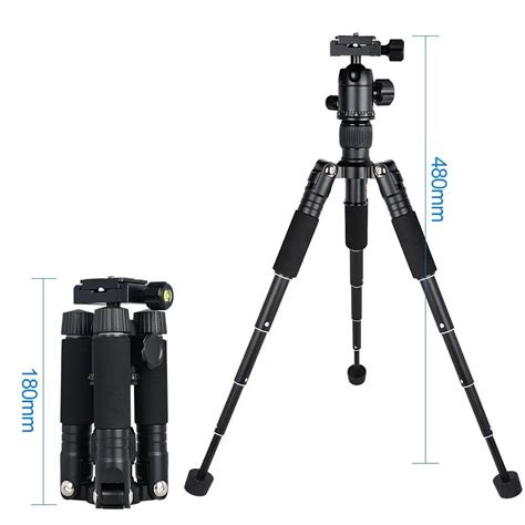 Portable Lightweight Aluminum Camera Tripod Compact Flexible Foldable ...