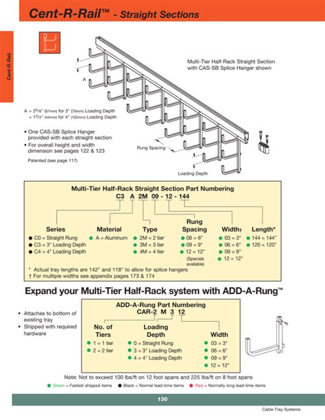 B Line Cable Tray Dimensions - Catalog Library