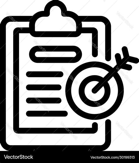 Summary target icon outline style Royalty Free Vector Image