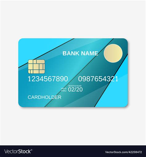 Bank card design template Royalty Free Vector Image