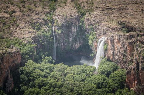 Kakadu Waterfalls Stock Photo - Download Image Now - Aerial View ...