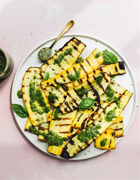 Grilled Summer Squash with Basil Vinaigrette • Heartbeet Kitchen