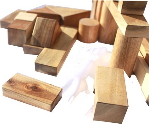 NATURAL WOOD BLOCKS 34 PCS