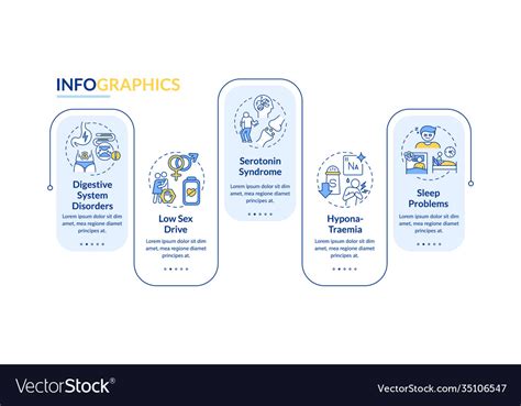 Stimulants side effects infographic template Vector Image