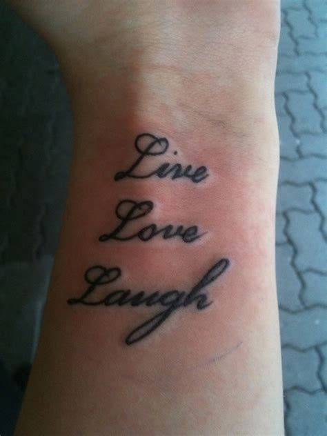 16 Adorable Live Laugh Love Wrist Tattoos - Wrist Tattoo Pictures