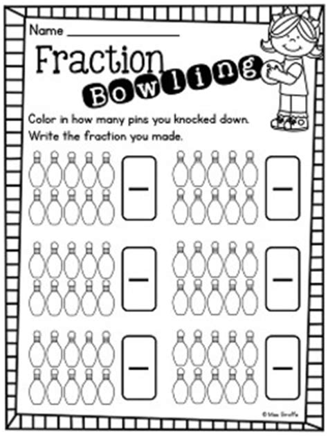 Fractions Bowling Center by Miss Giraffe | Teachers Pay Teachers