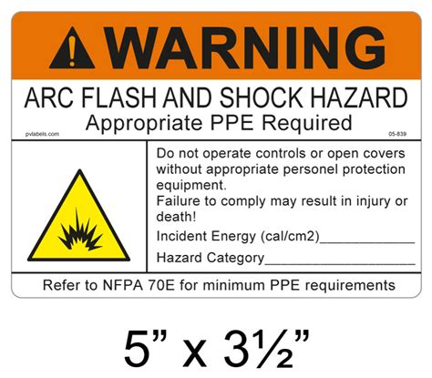 34 Warning Arc Flash And Shock Hazard Label - Label Design Ideas 2020