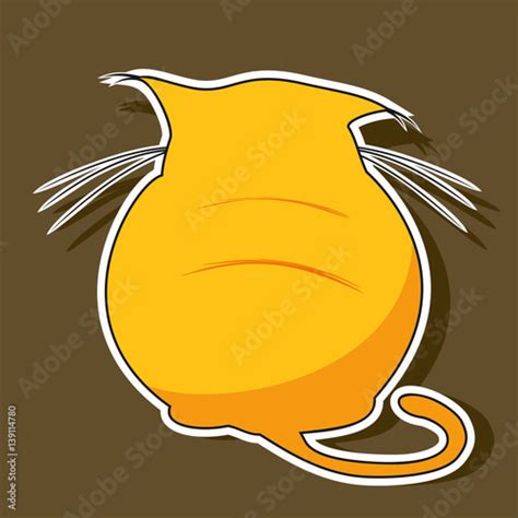 "orange cat silhouette" Stock image and royalty-free vector files on Fotolia.com - Pic 139114780