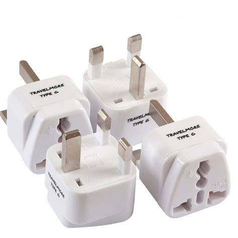 4 Power Converters Pack UK Travel Adapter For Type G Plug - Works With Outlets | eBay