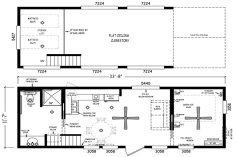 Fresh Aire 11 X 35 Park Model RV Floor Plan | Factory Expo Park Models