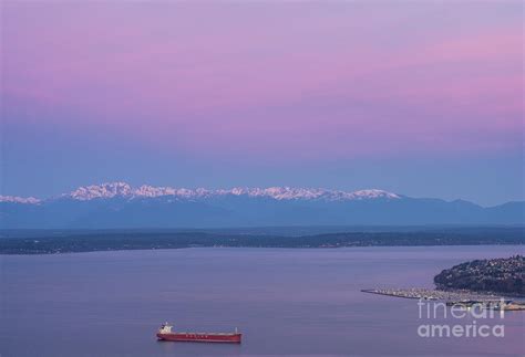 Bright Olympic Mountains and Sunrise Skies Photograph by Mike Reid ...