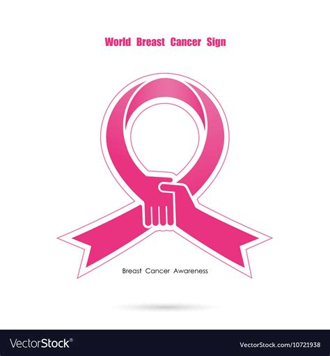 Breast cancer awareness logo design Royalty Free Vector