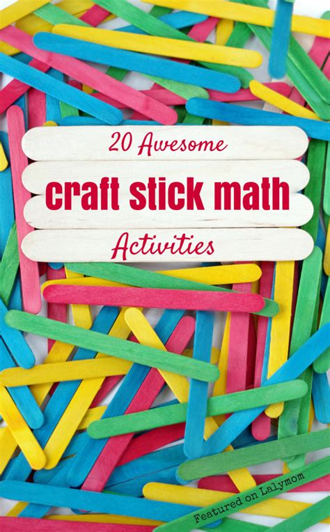 20 Fun Math Activities Using Craft Sticks - LalyMom