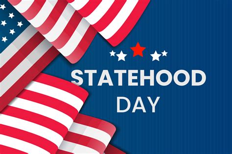 happy statehood day greeting card, banner with template text vector ...