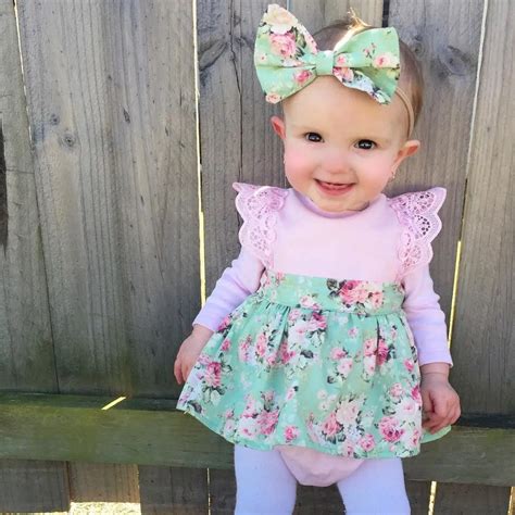 Super Cute 3 Styles Baby girl Floral Pink Bodysuits with Skirt Babies ...