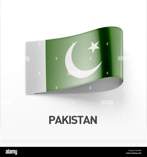 Pakistan Flag isolated on white background Stock Photo - Alamy