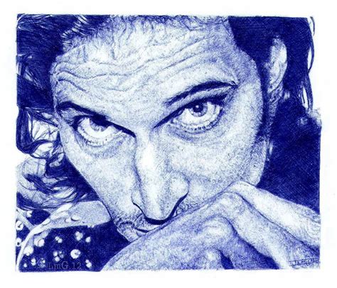 Vincent Gallo. Blue biro by artisticartery on DeviantArt