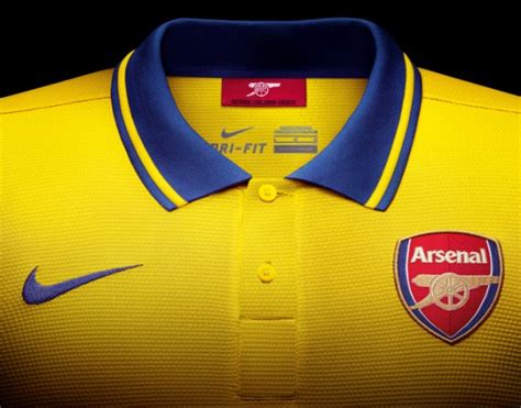 New Arsenal Away Kit 13-14 Yellow Arsenal Shirt 2013-2014 Nike ...