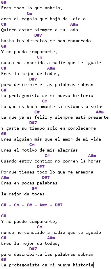 La Mejor De Todas - Eslabón Armado Letra y Acordes en Guitarra