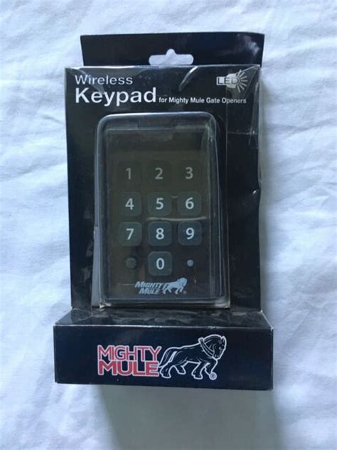 Mighty Mule Wireless Keypad for Gate Openers LED Weather Resistant 50 ...