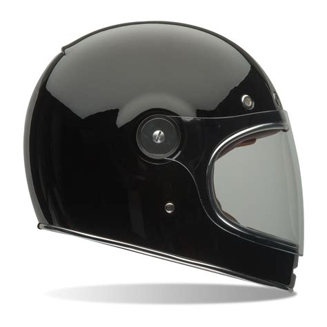 Bell Bullitt Solid Plain Black Motorcycle Helmet Full Face Retro ...