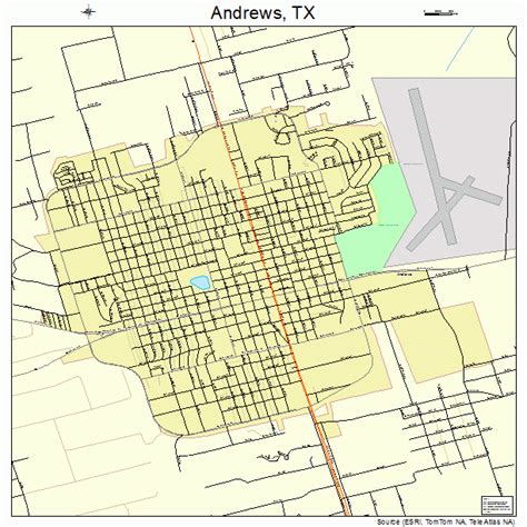 Andrews Texas Street Map 4803216